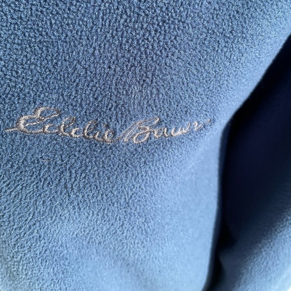 Eddie Bauer Men's Blue 1/4 Zip 100% Polyester Fleece Top - Picture 4 of 9